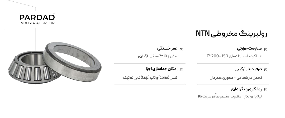 انواع رولبرینگ مخروطی NTN